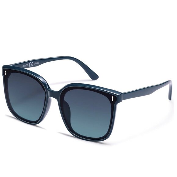 SOJOS Sunglasses for Women Men Vintage Style Shades SJ2157, Blue/Gradient Blue - Picture 2 of 6